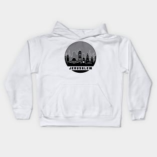 Jerusalem Israel Skyline Kids Hoodie